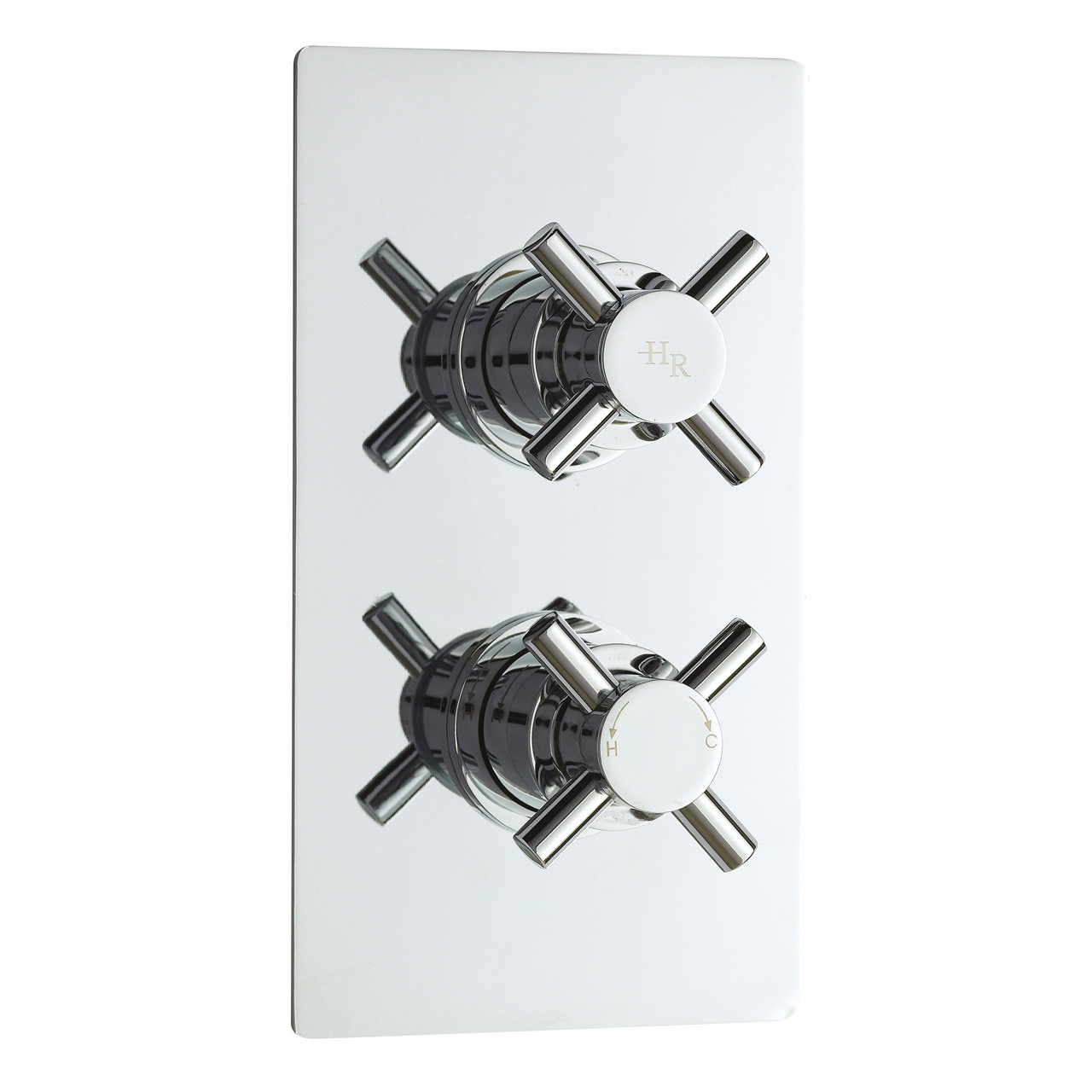 Hudson Reed Tec Crosshead Twin Concealed Thermostatic Shower Valve with 1 Outlet