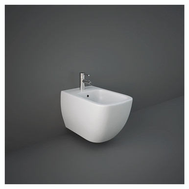 Rak Ceramics Matt White Feeling Wall Hung Bidet | | 337Mm X 340Mm X 525Mm