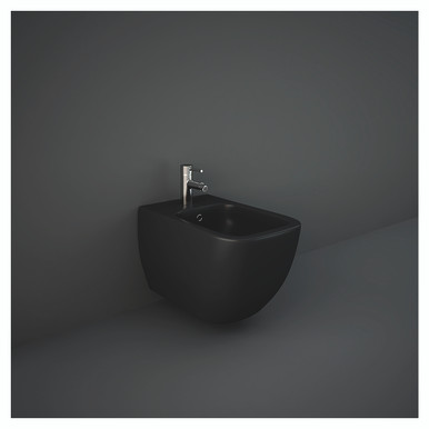 Rak Ceramics Matt Black Feeling Wall Hung Bidet | | 337Mm X 340Mm X 525Mm