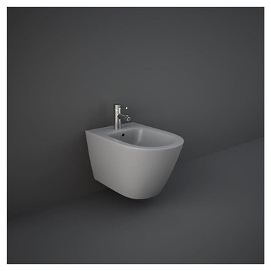 Rak Ceramics Matt Grey Feeling Wall Hung Bidet | | 360Mm X 320Mm X 520Mm