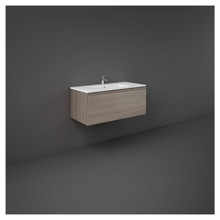 RAK Ceramics Joy Uno Wall Hung Single Drawer Vanity Unit, alternate view 2