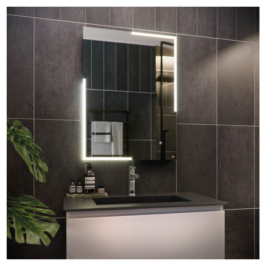 Rak Ceramics Citrine Illuminated Led Mirror With Demister And Touch Sensor | Glass/Aluminium | 600Mm X 800Mm