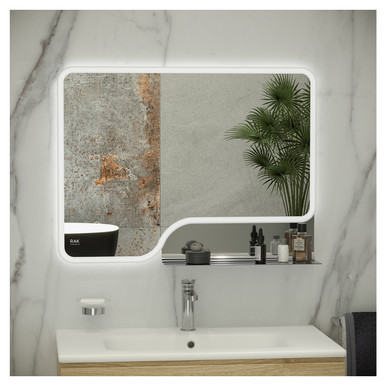 Rak Ceramics Chrome Ornate Illuminated Led Mirror | | Glass/Aluminium | 600Mm X 1000Mm