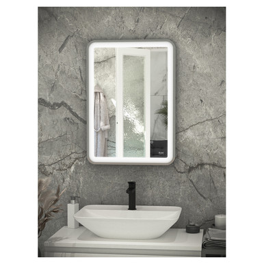 Rak Ceramics Brushed Nickel Picture Soft Led Mirror | | Glass/Aluminium | 500Mm X 700Mm