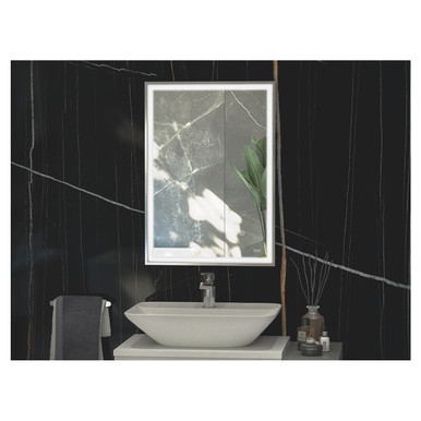 Rak Ceramics Chrome Picture Square Illuminated Led Mirror | | Glass/Aluminium | 500Mm X 700Mm