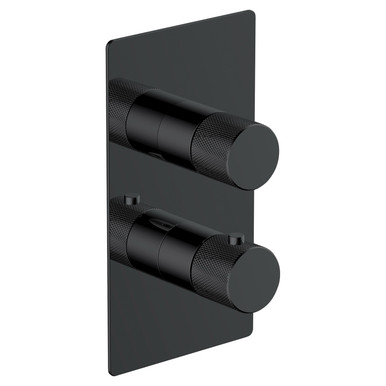 Rak Ceramics Matt Black Amalfi Concealed 2 Handle Thermostatic Single Control Shower Valve | | Brass | 120Mm X 220Mm X 80Mm
