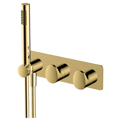 RAK Ceramics Horizontal Concealed Thermostatic Dual Control Shower Valve with Handset, alternate view 3