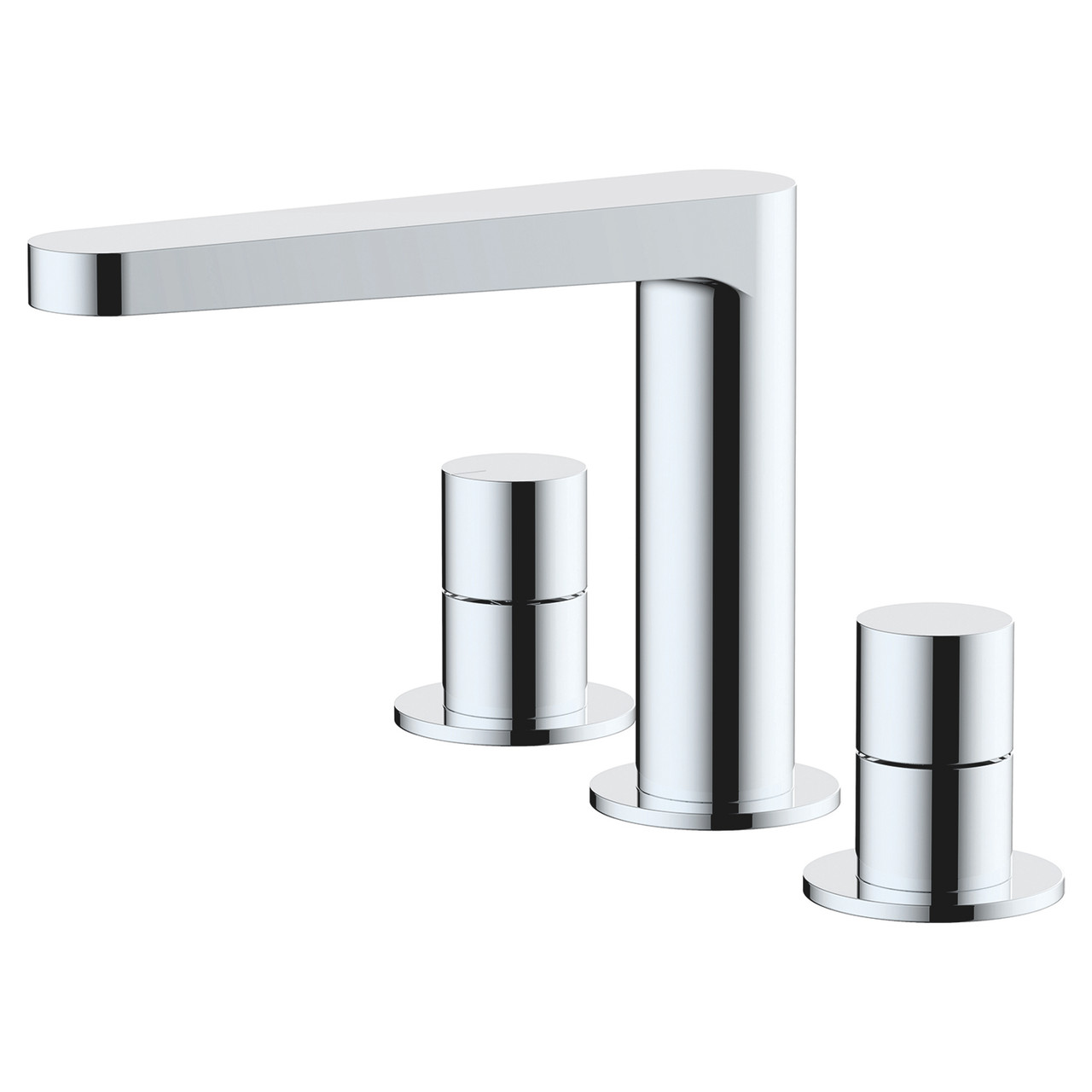 RAK Ceramics Petit Round Deck Mounted 3 Tap Hole Basin Mixer Tap
