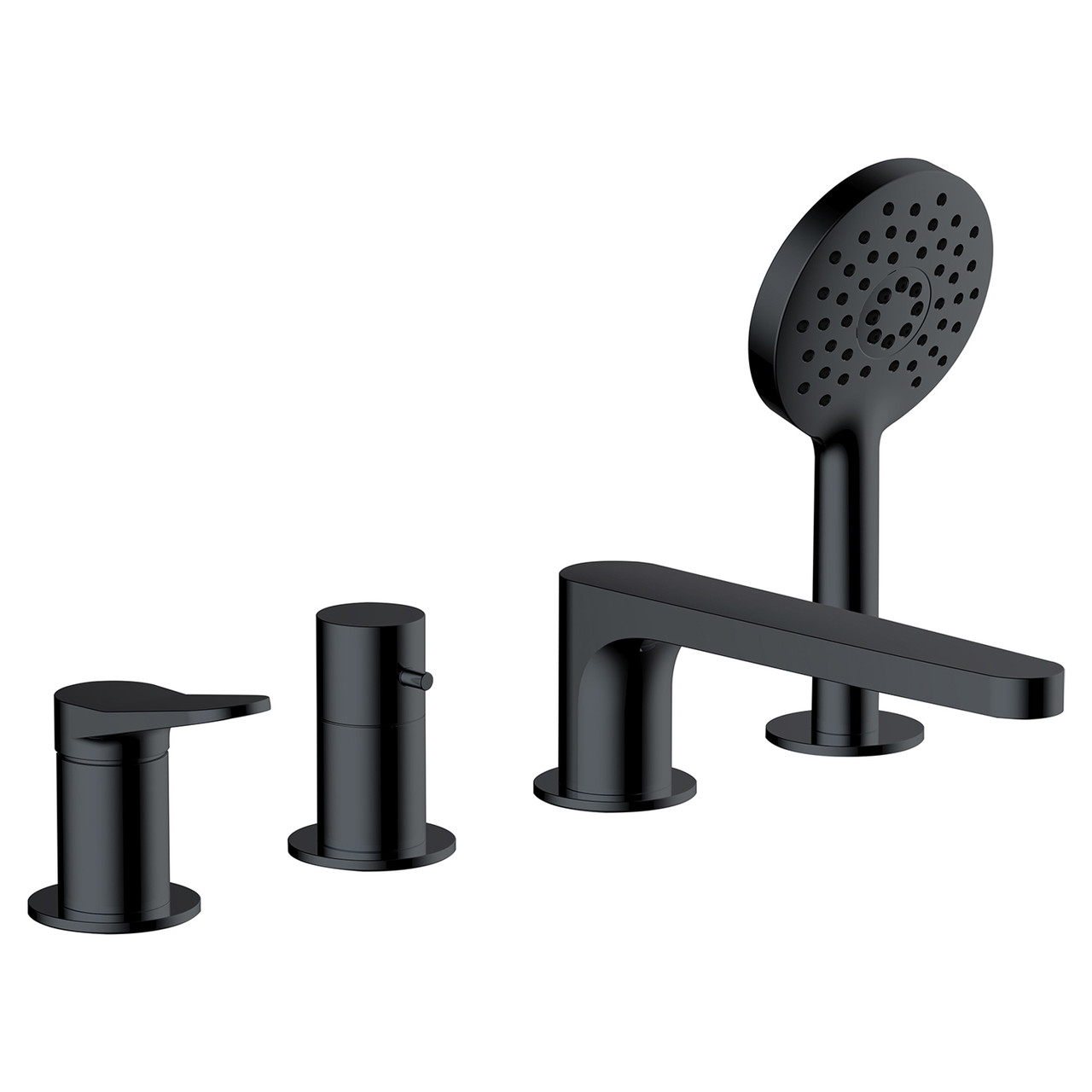 RAK Ceramics Petit Round Deck Mounted 4 Tap Hole Basin Mixer Tap