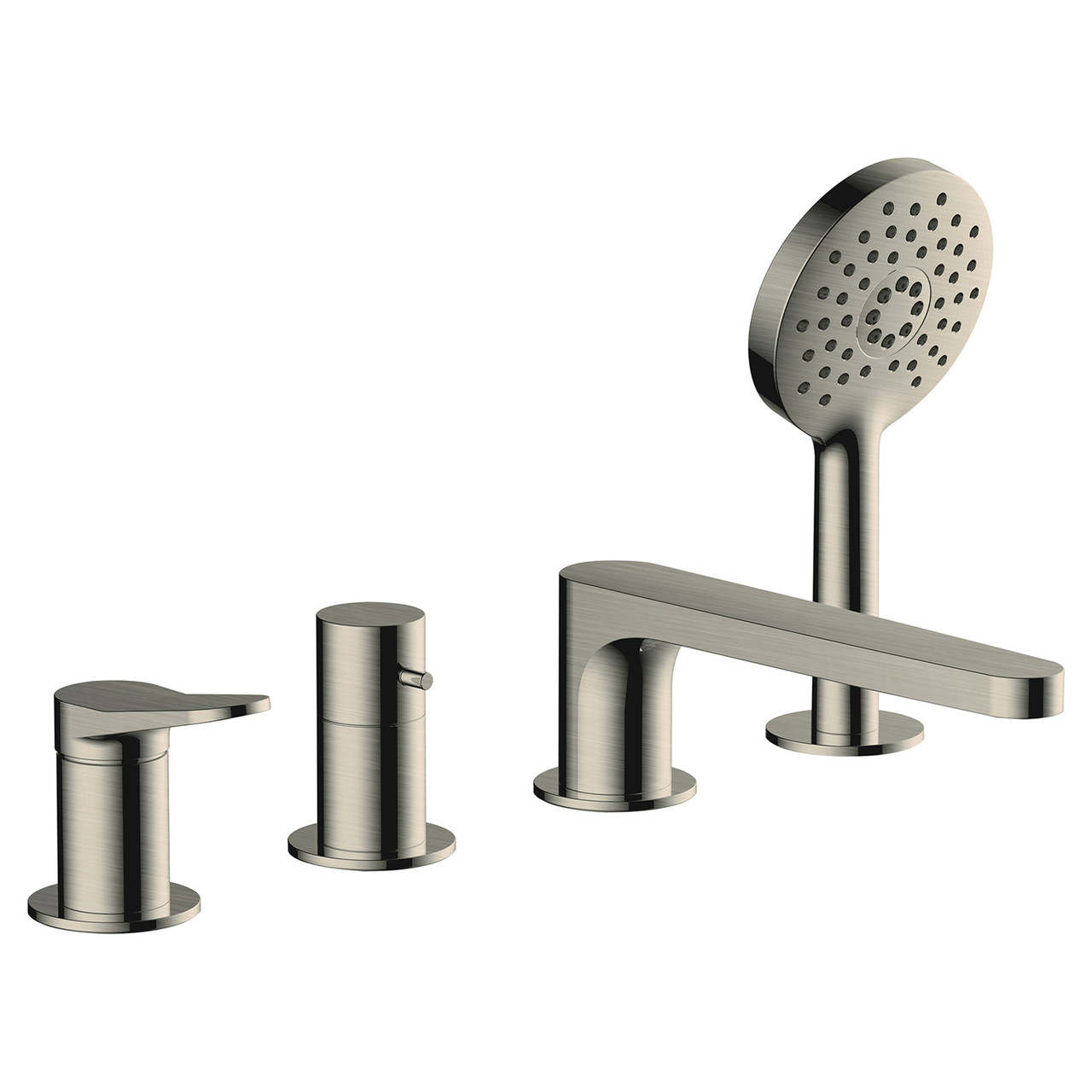 RAK Ceramics Petit Round Deck Mounted 4 Tap Hole Basin Mixer Tap