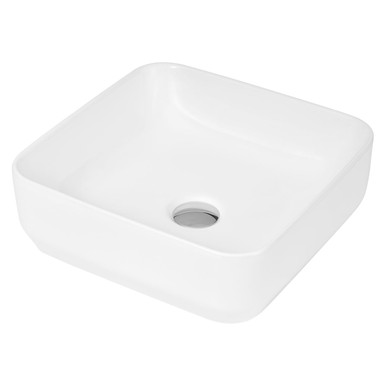 Nuie White Square Counter Top Basin | | Vitreous China | 365Mm Size 5