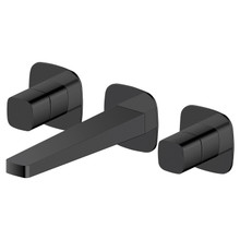 RAK Ceramics Petit Square Wall Mounted 3 Tap Hole Basin Mixer Tap, alternate view 2