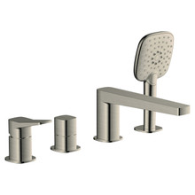 RAK Ceramics Petit Square Deck Mounted 4 Tap Hole Bath Shower Mixer Tap, alternate view 2