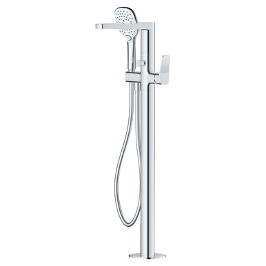 RAK Ceramics Petit Square Floorstanding Bath Shower Mixer Tap, alternate view 3