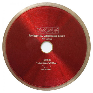 Tileasy Red Professional Wet Continuous Blade With 10Mm Diamond Cutting Rim | | 180Mm