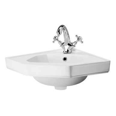 Old London White Richmond Corner Basin | | Ceramic | 600Mm
