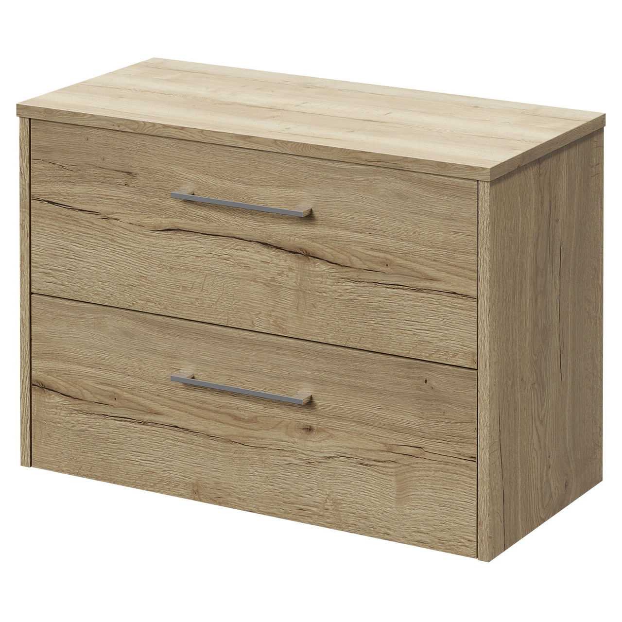 Wholesale Domestic Autumn Oak Horizon Wall Mounted Vanity Unit For Countertop Basins And 2 Drawers With Polished Chrome Handles | | Mdf | 800Mm