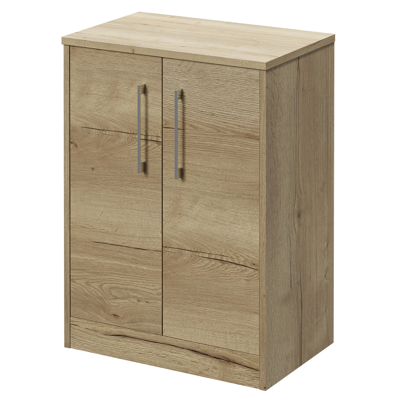 Wholesale Domestic Autumn Oak Horizon Floor Standing Vanity Unit For Countertop Basins And 2 Doors With Polished Chrome Handles | | Mdf | 600Mm