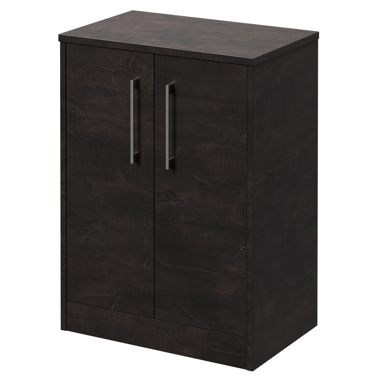 Wholesale Domestic Metallic Slate Horizon Floor Standing Vanity Unit For Countertop Basins And 2 Doors With Polished Chrome Handles | | Mdf | 600Mm