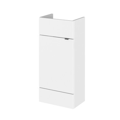 Hudson Reed Gloss White Fusion Compact Floor Standing Single Door Vanity Unit | | Mdf | 400Mm