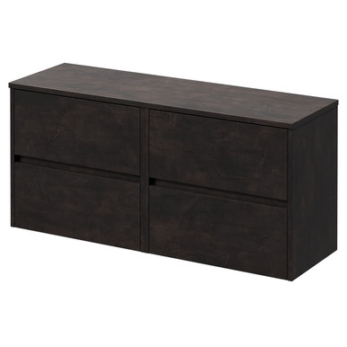 Wholesale Domestic Metallic Slate Montego Wall Mounted Vanity Unit For Countertop Basins With 4 Drawers | | Mdf | 1200Mm