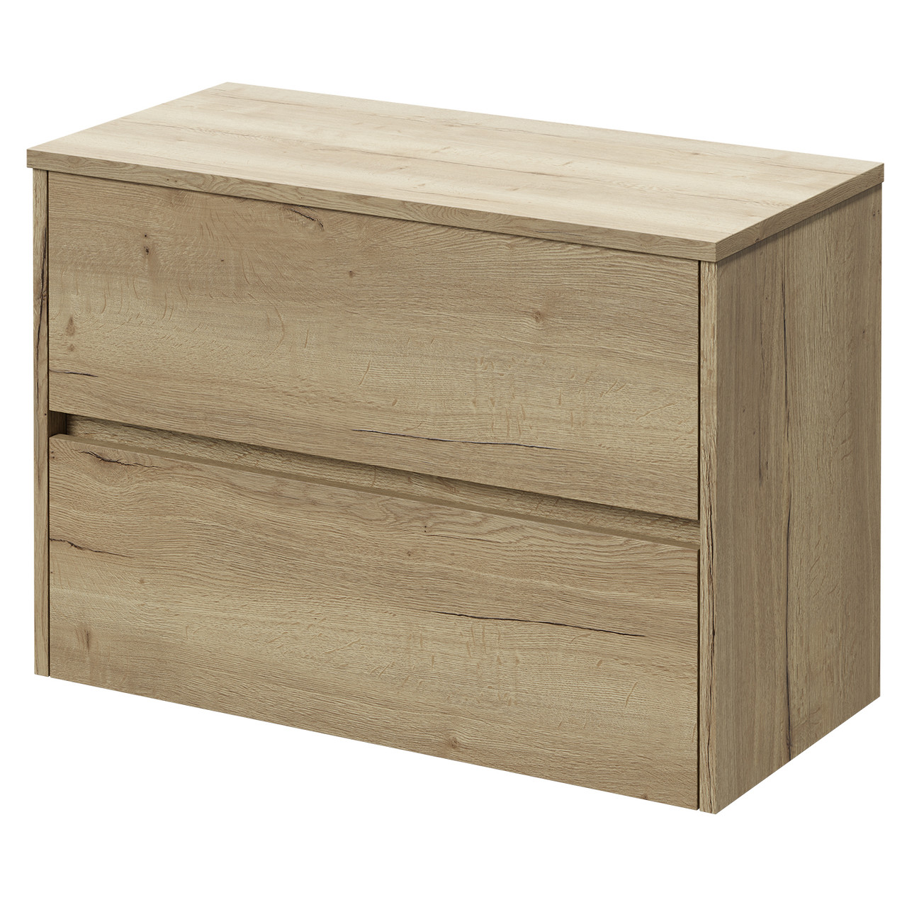 Montego Wall Mounted 2 Drawer Vanity Unit for Countertop Basins