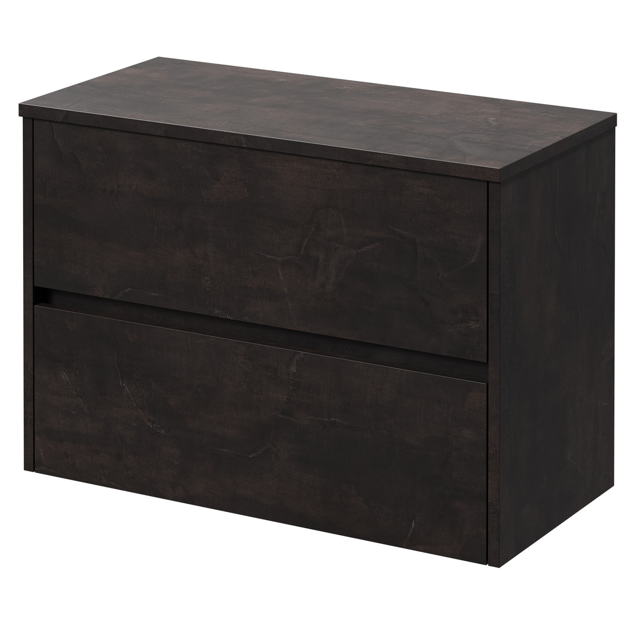 Wholesale Domestic Metallic Slate Montego Wall Mounted Vanity Unit For Countertop Basins With 2 Drawers | | Mdf | 800Mm