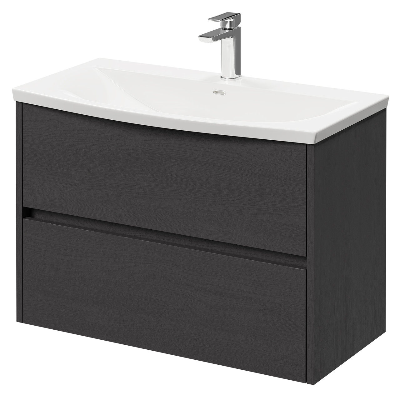Montego Wall Mounted 2 Drawer Vanity Unit with Arc Basin