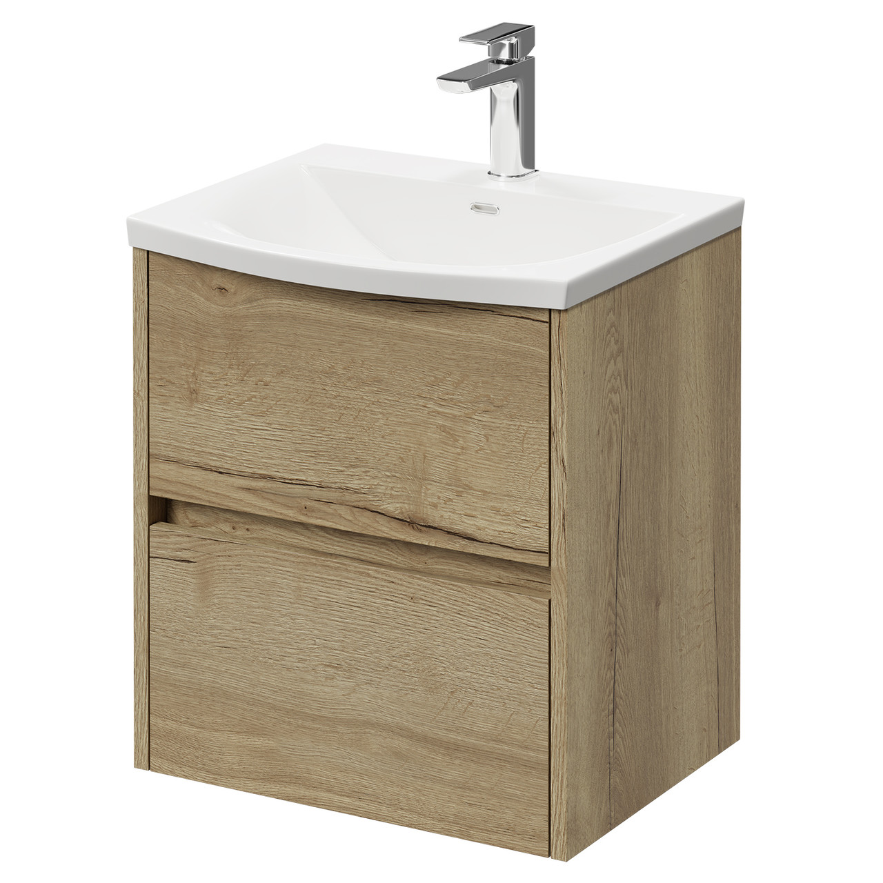 Montego Wall Mounted 2 Drawer Vanity Unit with Arc Basin