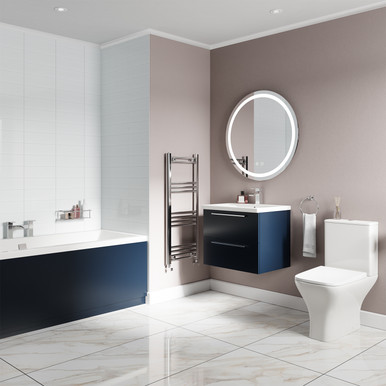 Camden 1700mm Straight Double Ended Bathroom Suite with Taps and Wastes ...