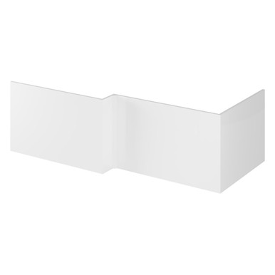 Hudson Reed Gloss White Fusion Square Shower Bath End Panel | | Mdf | 700Mm