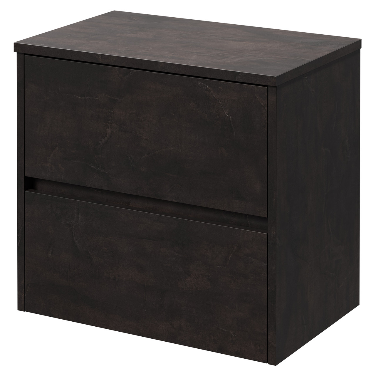 Wholesale Domestic Metallic Slate Montego Wall Mounted Vanity Unit For Countertop Basins With 2 Drawers | | Mdf | 600Mm