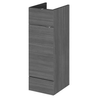 Hudson Reed Anthracite Fusion Woodgrain Floor Standing Single Drawer And Door Lined Storage Unit | | Mdf | 300Mm
