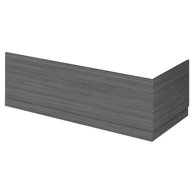 Hudson Reed Anthracite Fusion Woodgrain Front Bath Panel With Plinth | | Mdf | 1700Mm