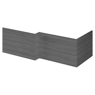 Hudson Reed Anthracite Fusion Woodgrain Shower Bath End Panel | | Mdf | 700Mm