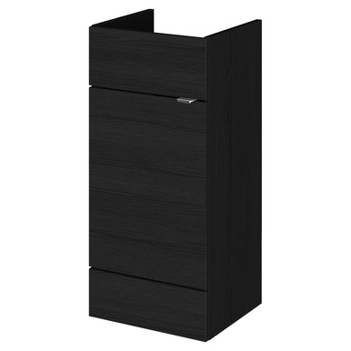 Hudson Reed Charcoal Black Fusion Woodgrain Floor Standing Single Door Storage Unit | | Mdf | 400Mm