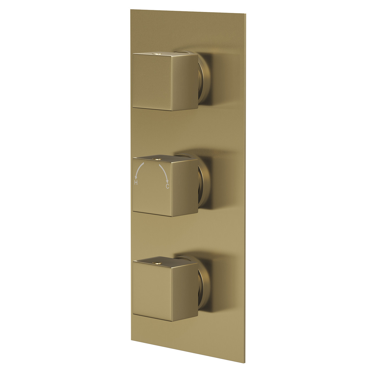 Colore Square Concealed Triple Thermostatic Shower Valve