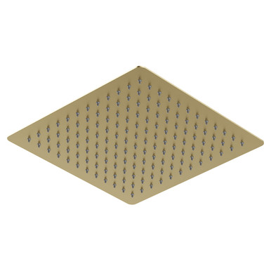 Colore Brushed Brass Square Thin Fixed Shower Head | | Stainless Steel | 300Mm
