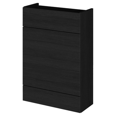 Hudson Reed Charcoal Black Fusion Compact Woodgrain Toilet Unit | | Mdf | 600Mm