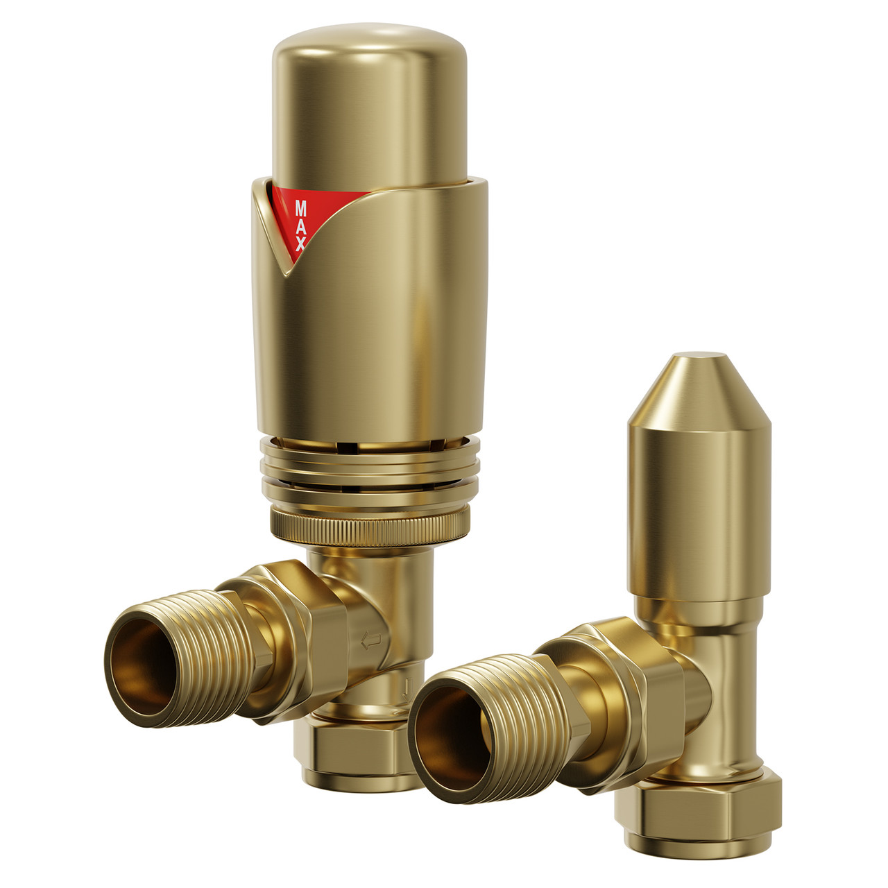 Colore Dias Thermostatic Angled Radiator Valves