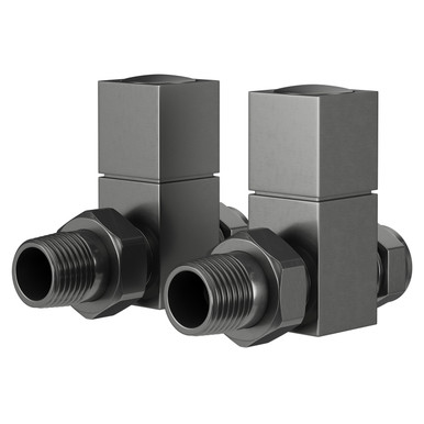 Wholesale Domestic Gunmetal Grey Colore Dias Square Straight Radiator Valves | | Brass | 29Mm X 70Mm X 81Mm