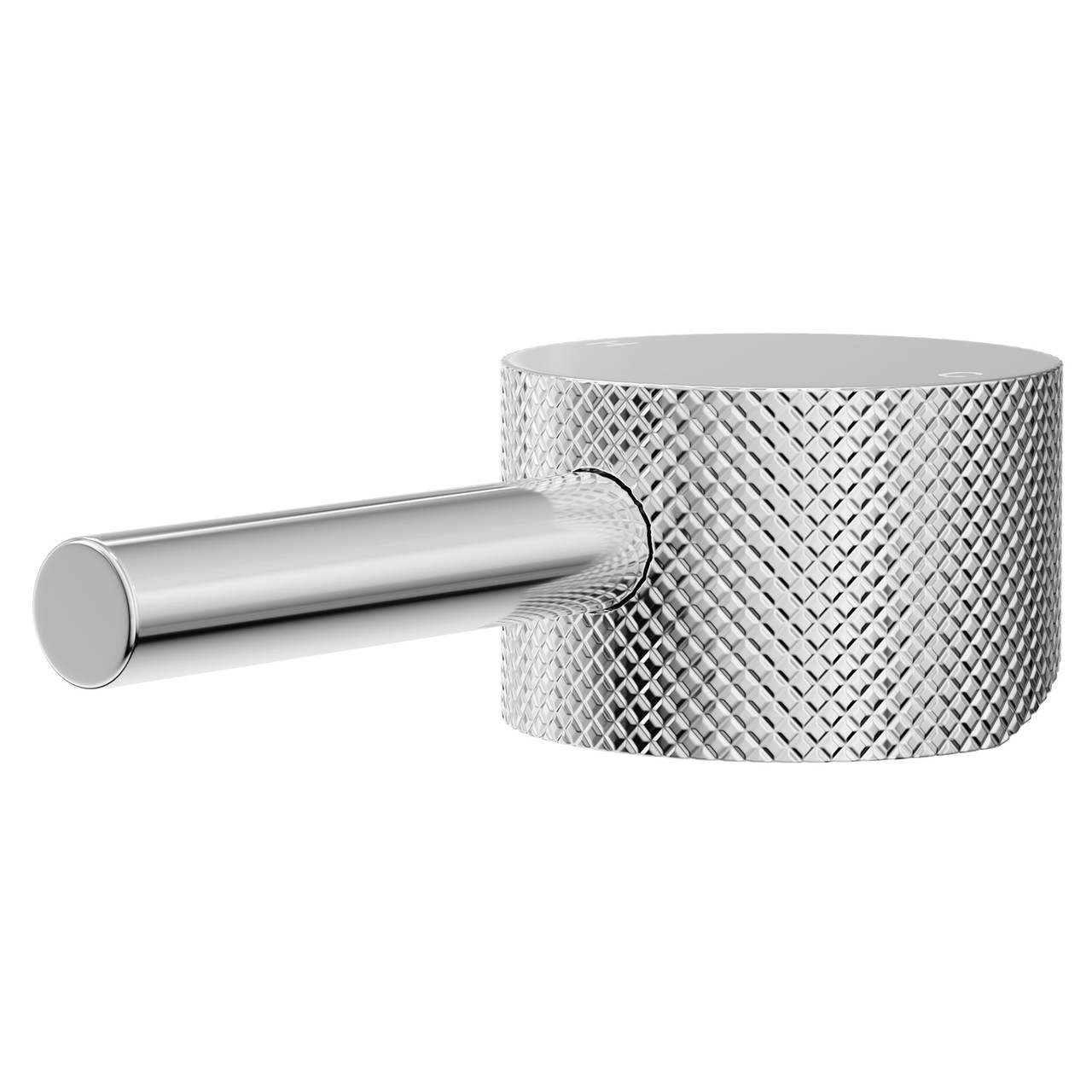 Colore Polished Industrial Style Mono Basin Mixer Fully Knurled Tap Head