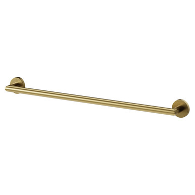 Colore Brushed Brass Orbit Wall Mounted Single Towel Rail | | Mild Steel | 600Mm