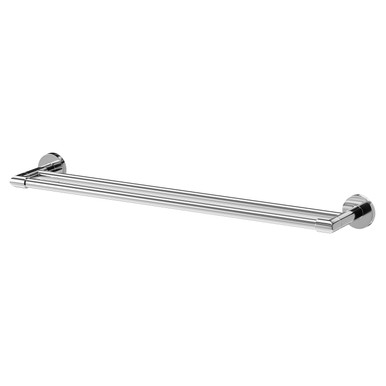 Colore Chrome Orbit Polished Wall Mounted Double Towel Rail | | Mild Steel | 600Mm