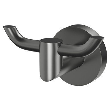 Colore Gunmetal Grey Orbit Wall Mounted Double Robe Hook | | Brass | 100Mm X 55Mm X 65Mm