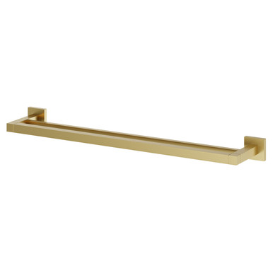 Colore Brushed Brass Vector Wall Mounted Double Towel Rail | | Mild Steel | 600Mm
