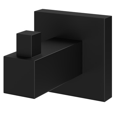 Colore Matt Black Vector Wall Mounted Robe Hook | | Brass | 50Mm X 50Mm X 65Mm