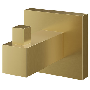 Colore Brushed Brass Vector Wall Mounted Robe Hook | | 50Mm X 50Mm X 65Mm