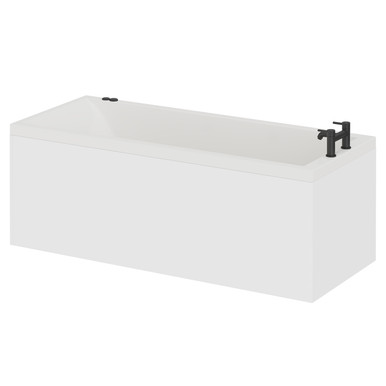Wholesale Domestic White Summit 6 Jet Matt Black V-Tec Single Ended Whirlpool Bath | | Acrylic | 1700Mm X 700Mm