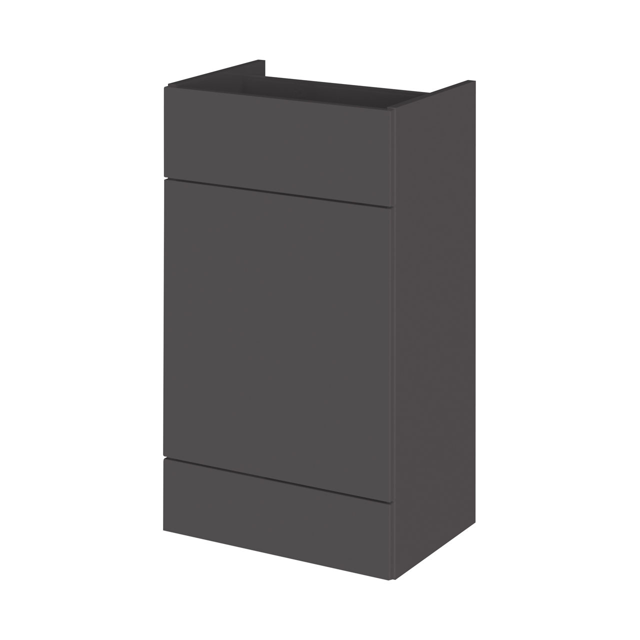 Hudson Reed Gloss Grey Fusion Toilet Unit | | Mdf | 500Mm